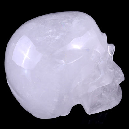 Angolan Quartz crystal skull 3" hand carved view 5