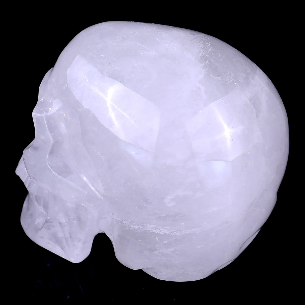 Angolan Quartz crystal skull 3" hand carved view 7
