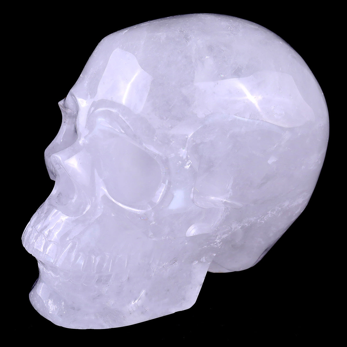 Angolan Quartz crystal skull 3" hand carved view 9