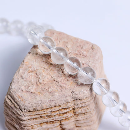 Natural Angolan Quartz Beads Bracelet,Healing Energy Bracelet,Handcrafted Gift