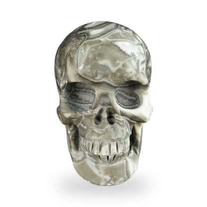 Black Crazy Agate crystal skull 2.2" SKH20BCA02 photo 1