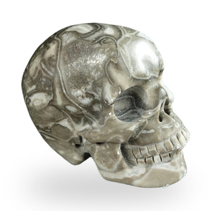 Black Crazy Agate crystal skull 2.2" SKH20BCA02 photo 4