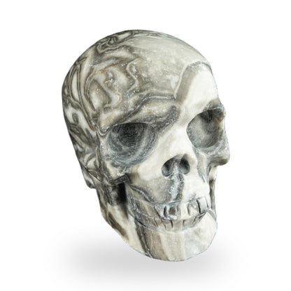 Black Crazy Agate crystal skull 2.2" SKH20BCA03 photo 2