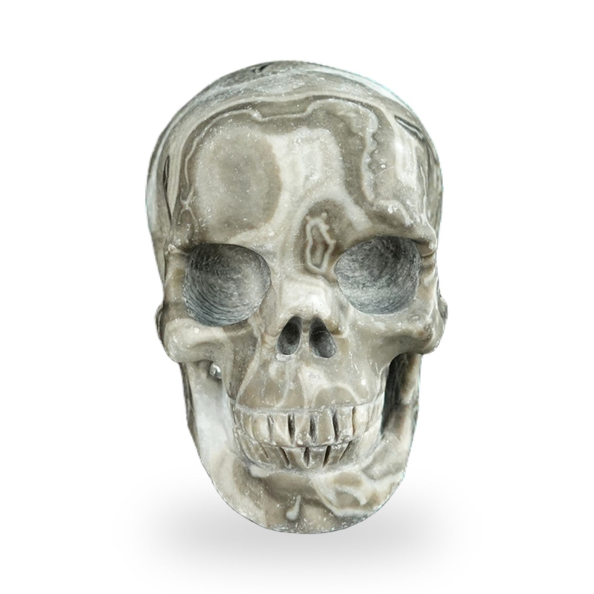 Black Crazy Agate crystal skull 2.2" SKH20BCA04 photo 1