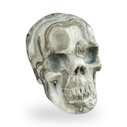 Black Crazy Agate crystal skull 2.2" SKH20BCA04 photo 2