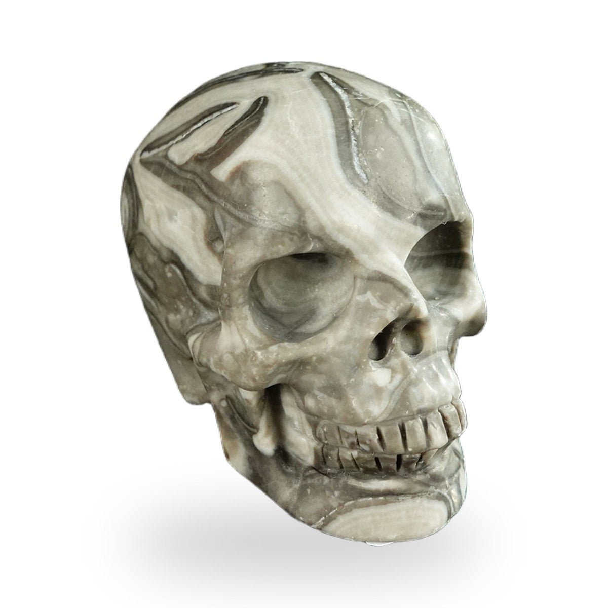 Black Crazy Agate crystal skull 2.2" SKH20BCA06 photo 1