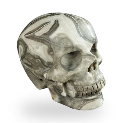 Black Crazy Agate crystal skull 2.2" SKH20BCA06 photo 3