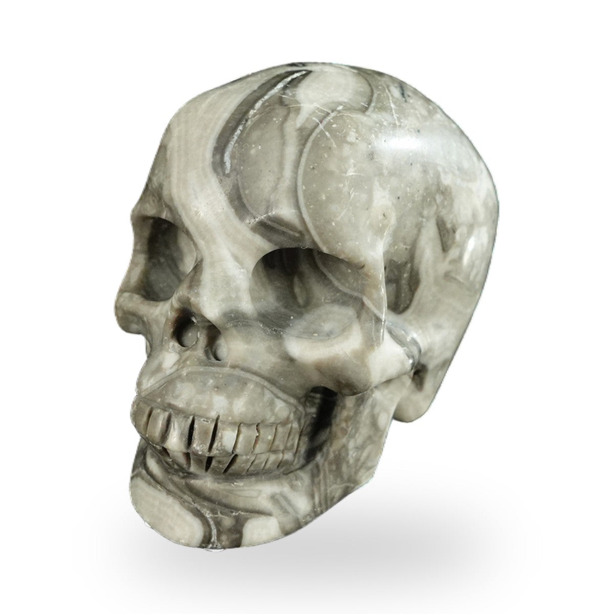 Black Crazy Agate crystal skull 2.2" SKH20BCA06 photo 8