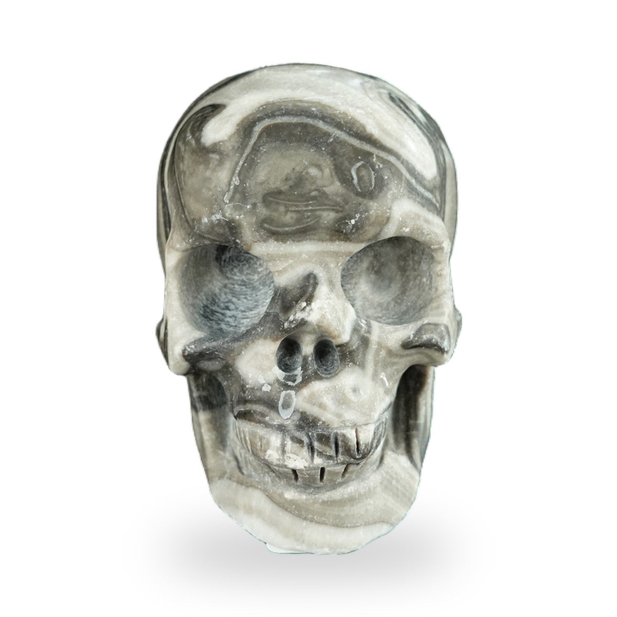 Black Crazy Agate crystal skull 2.2" SKH20BCA07 photo 1