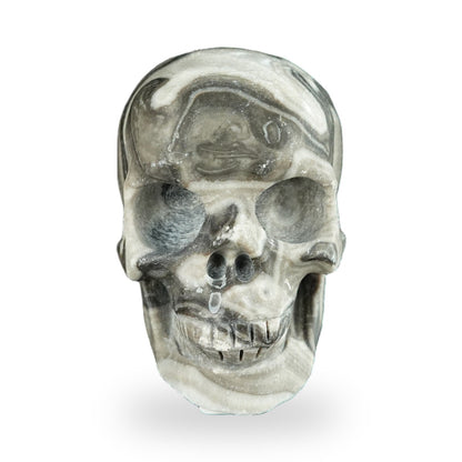 Black Crazy Agate crystal skull 2.2" SKH20BCA07 photo 1