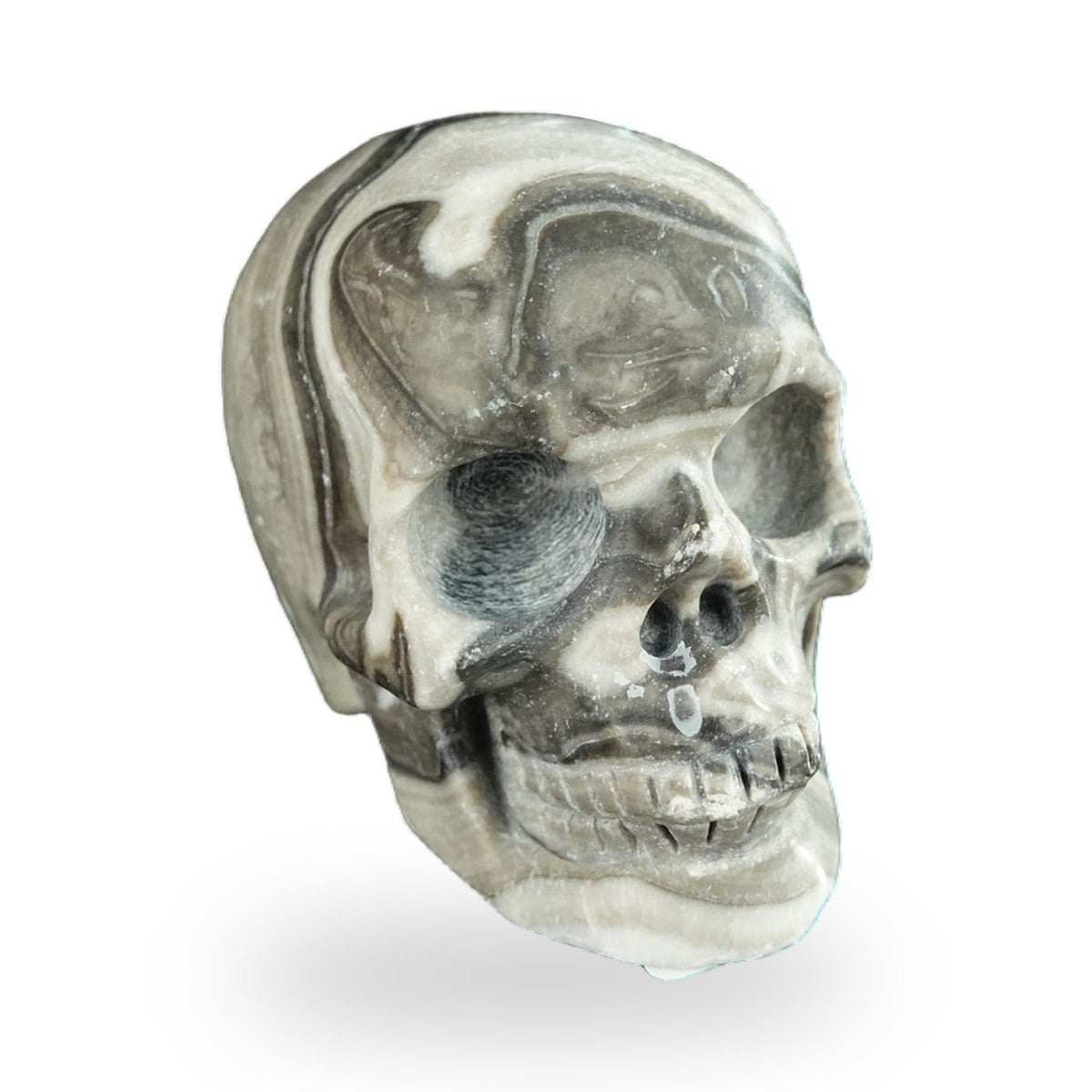 Black Crazy Agate crystal skull 2.2" SKH20BCA07 photo 2