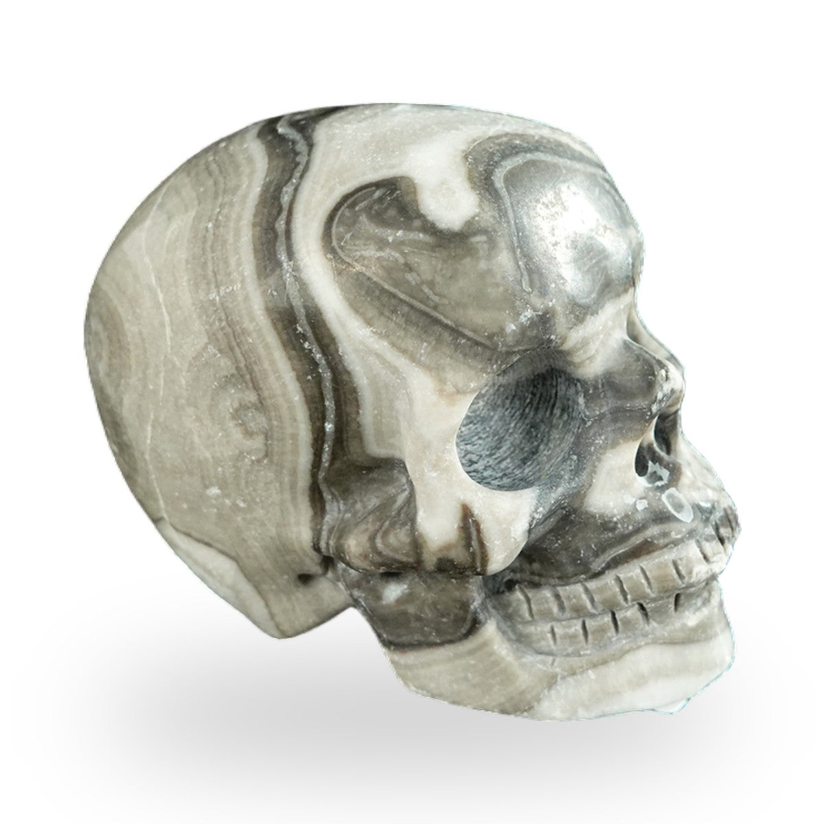 Black Crazy Agate crystal skull 2.2" SKH20BCA07 photo 3