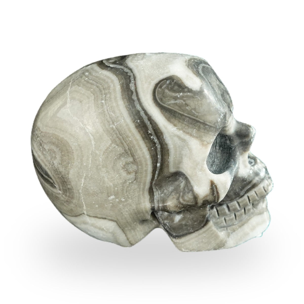 Black Crazy Agate crystal skull 2.2" SKH20BCA07 photo 4