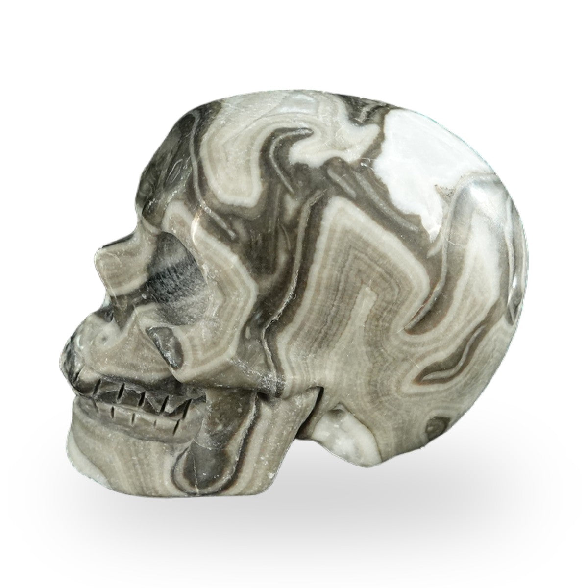 Black Crazy Agate crystal skull 2.2" SKH20BCA07 photo 5