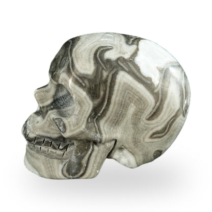 Black Crazy Agate crystal skull 2.2" SKH20BCA07 photo 5