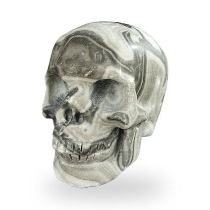 Black Crazy Agate crystal skull 2.2" SKH20BCA07 photo 7