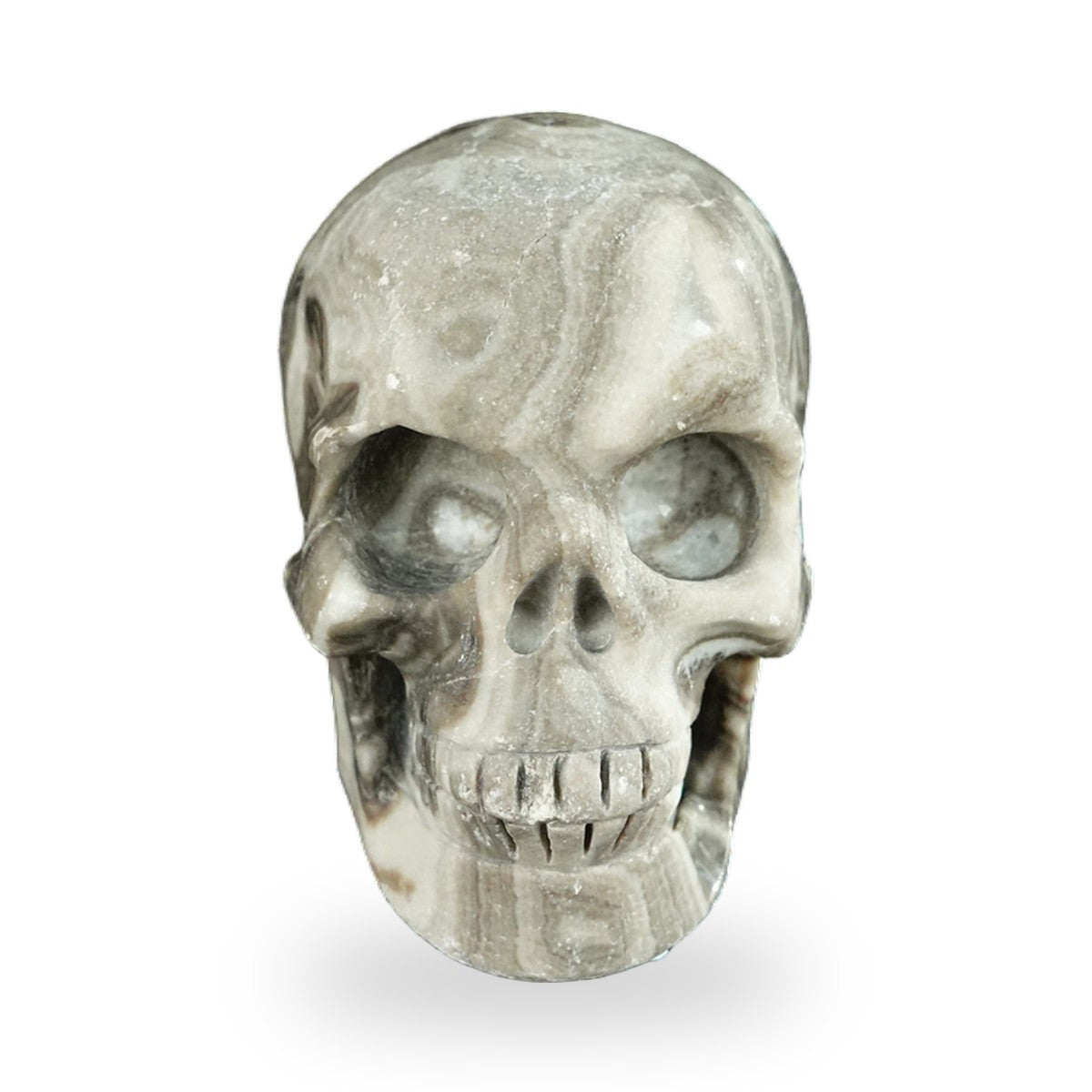 Black Crazy Agate crystal skull 2.2" SKH20BCA08 photo 1