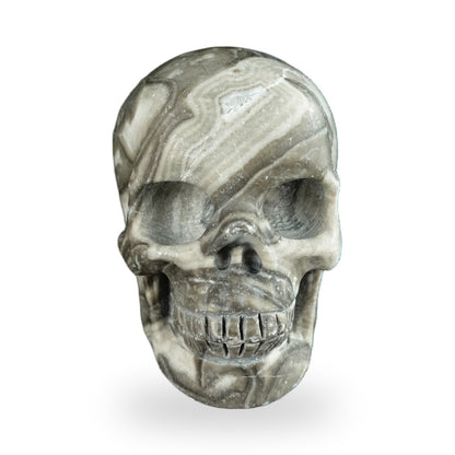 Black Crazy Agate crystal skull 2.2" SKH20BCA09 photo 1
