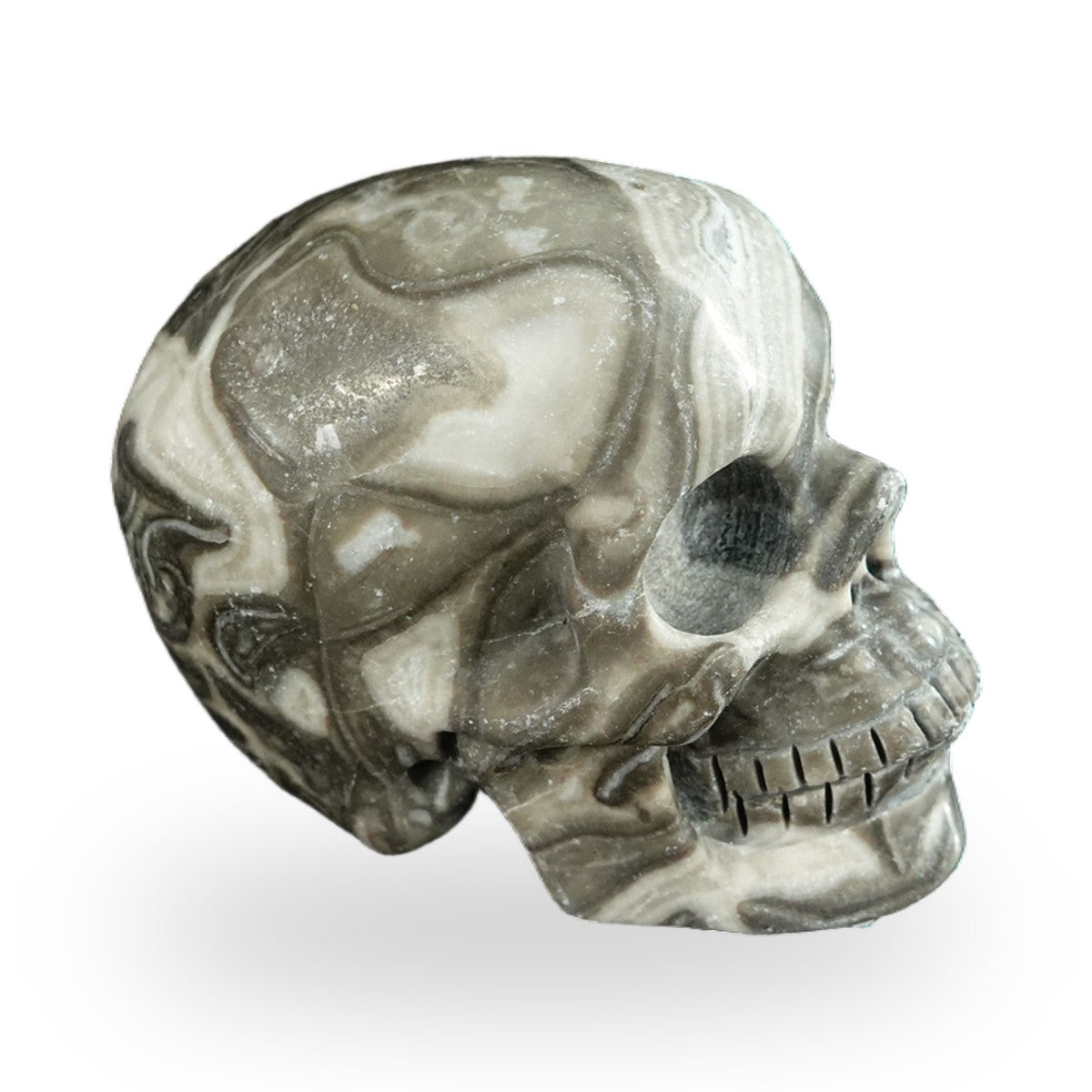 Black Crazy Agate crystal skull 2.2" SKH20BCA09 photo 4