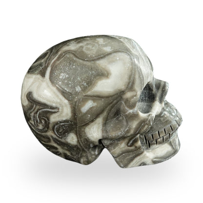 Black Crazy Agate crystal skull 2.2" SKH20BCA09 photo 5