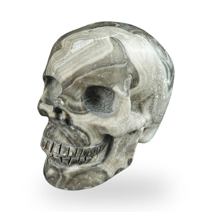 Black Crazy Agate crystal skull 2.2" SKH20BCA09 photo 8
