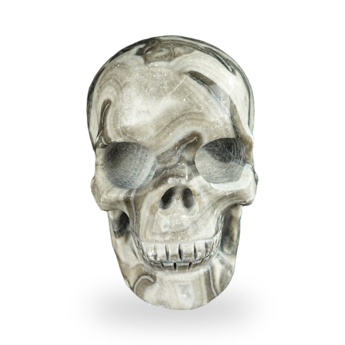 Black Crazy Agate crystal skull 2.2" SKH20BCA10 photo 1