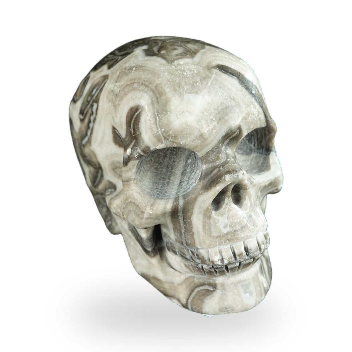 Black Crazy Agate crystal skull 2.2" SKH20BCA10 photo 2