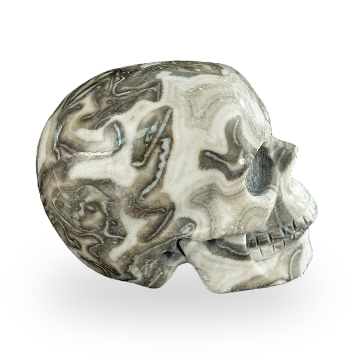 Black Crazy Agate crystal skull 2.2" SKH20BCA10 photo 5