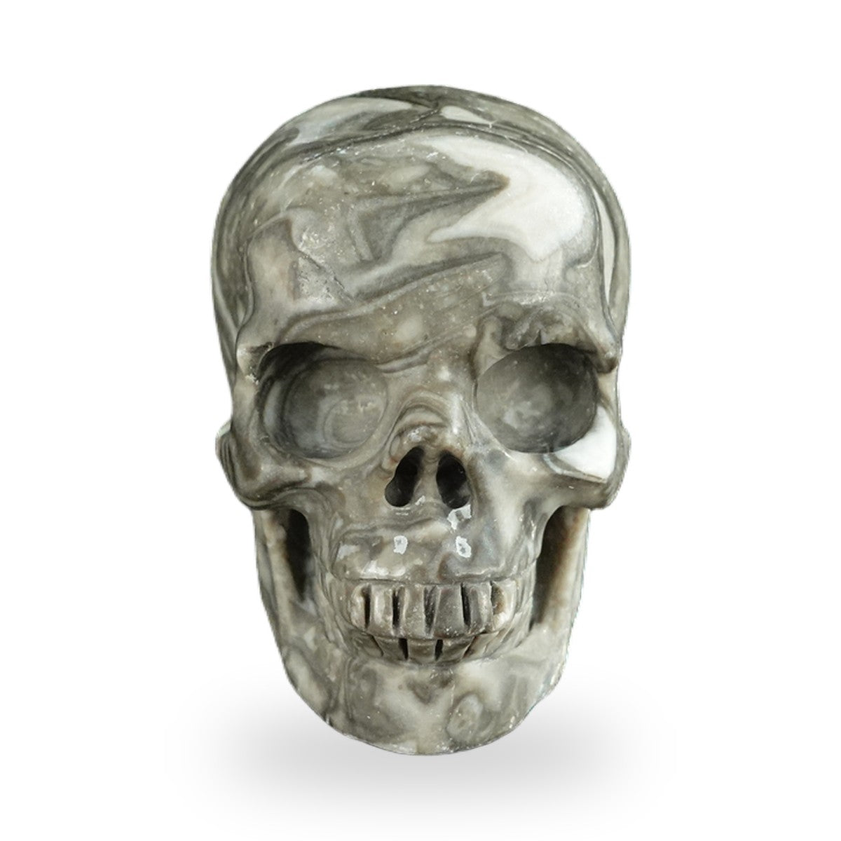 Black Crazy Agate crystal skull 2.2" SKH20BCA11 photo 1
