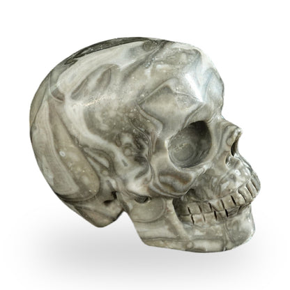 Black Crazy Agate crystal skull 2.2" SKH20BCA11 photo 4
