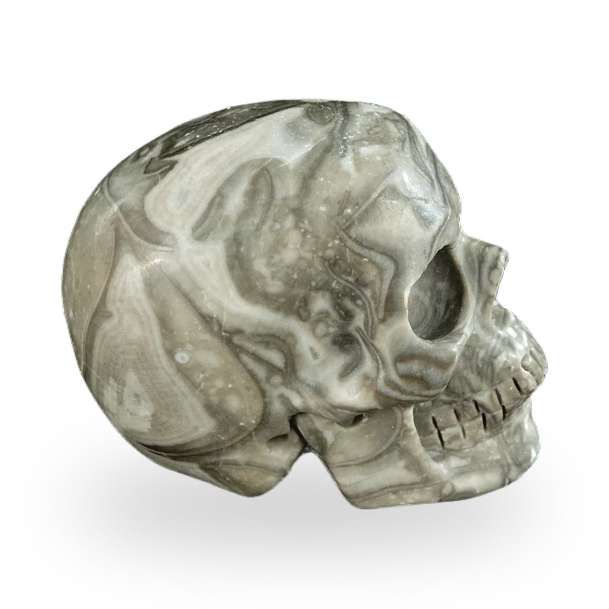 Black Crazy Agate crystal skull 2.2" SKH20BCA11 photo 5