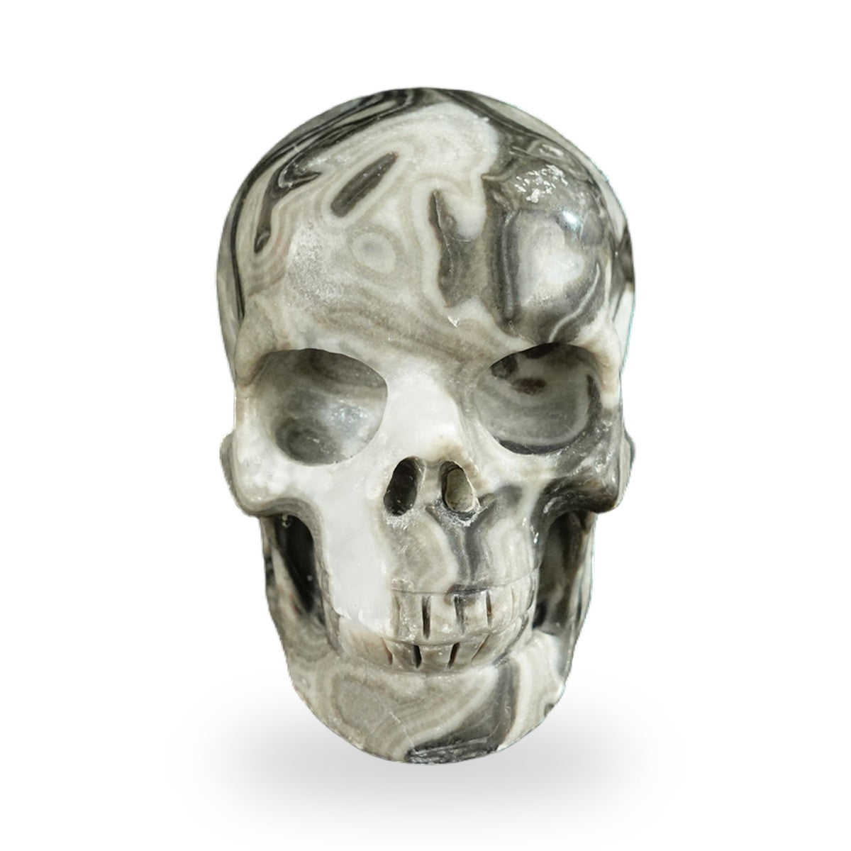 Black Crazy Agate crystal skull 2.2" SKH20BCA12 photo 1