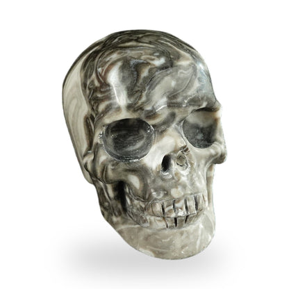 Black Crazy Agate crystal skull 2.2" SKH20BCA13 photo 2