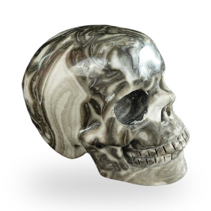 Black Crazy Agate crystal skull 2.2" SKH20BCA13 photo 4