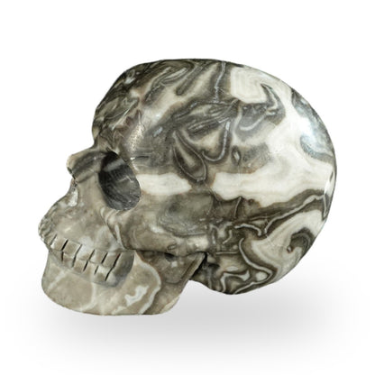 Black Crazy Agate crystal skull 2.2" SKH20BCA13 photo 6