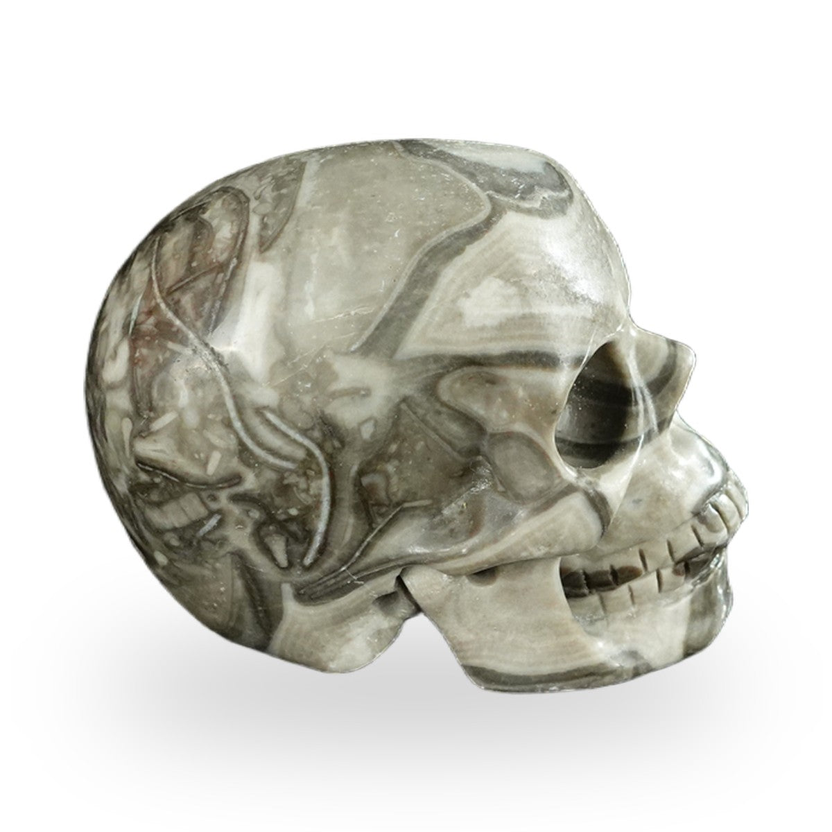 Black Crazy Agate crystal skull 2.2" SKH20BCA14 photo 4