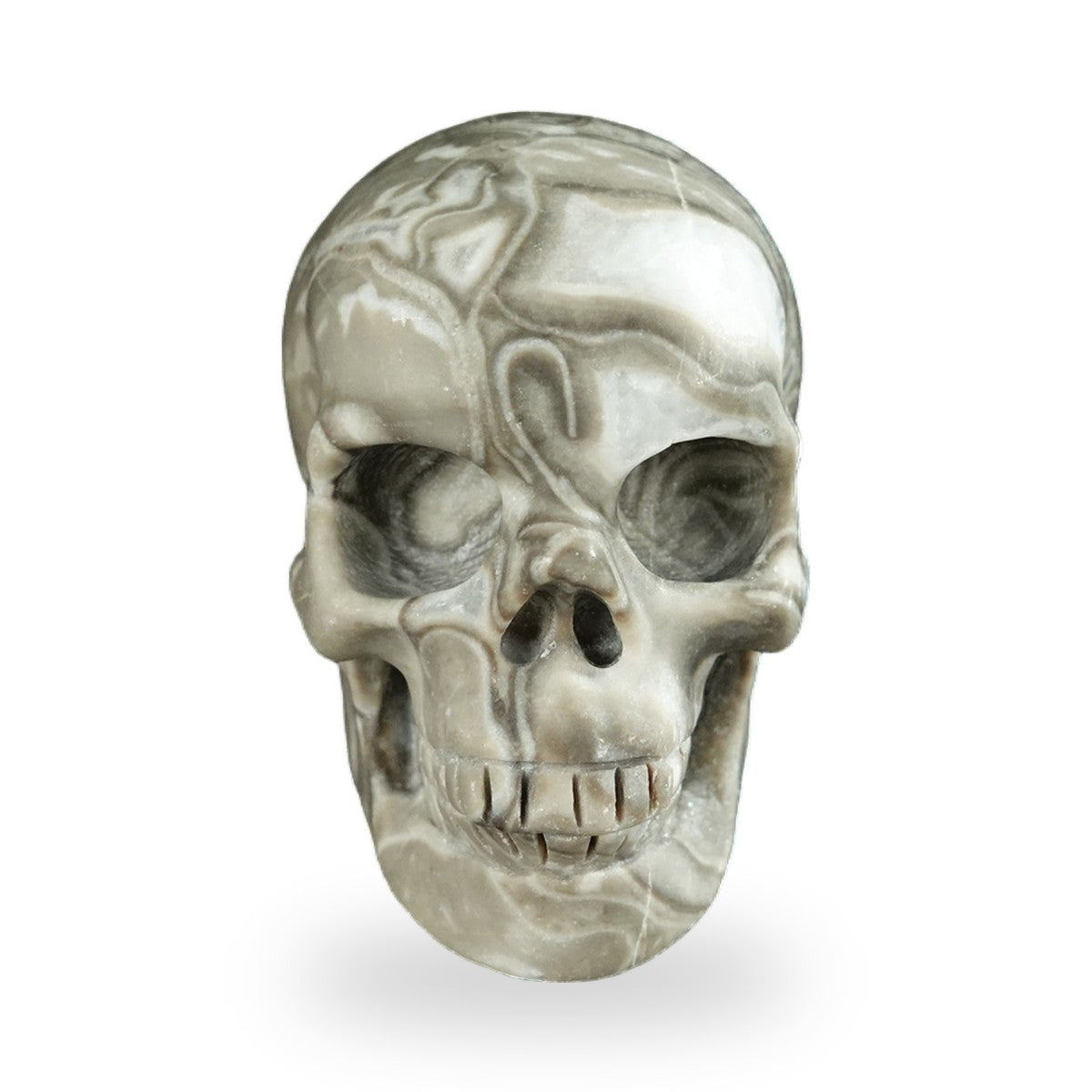 Black Crazy Agate crystal skull 2.2" SKH20BCA15 photo 1