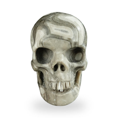Black Crazy Agate crystal skull 2.2" SKH20BCA16 photo 1