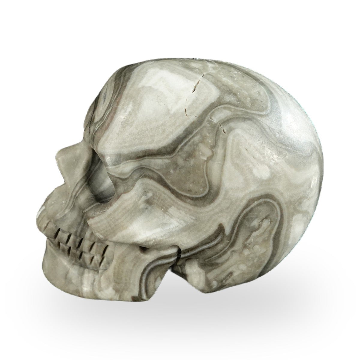 Black Crazy Agate crystal skull 2.2" SKH20BCA16 photo 6
