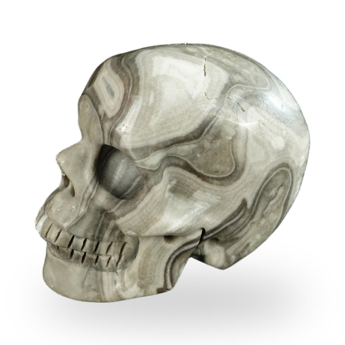 Black Crazy Agate crystal skull 2.2" SKH20BCA16 photo 7