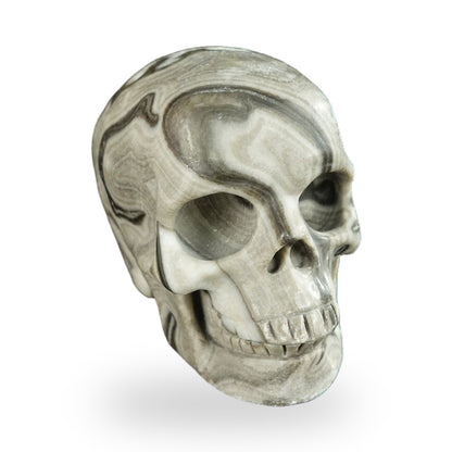 Black Crazy Agate crystal skull 2.2" SKH20BCA18 photo 2