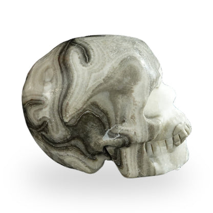 Black Crazy Agate crystal skull 2.2" SKH20BCA19 photo 5