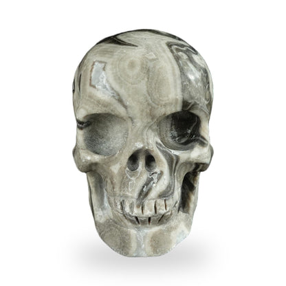 Black Crazy Agate crystal skull 2.2" SKH20BCA20 photo 1