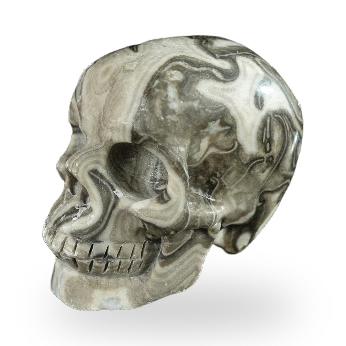Black Crazy Agate crystal skull 2.2" SKH20BCA20 photo 6
