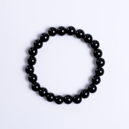 Natural Black Obsidian Beads Bracelet,Healing Energy Bracelet,Handcrafted Gift