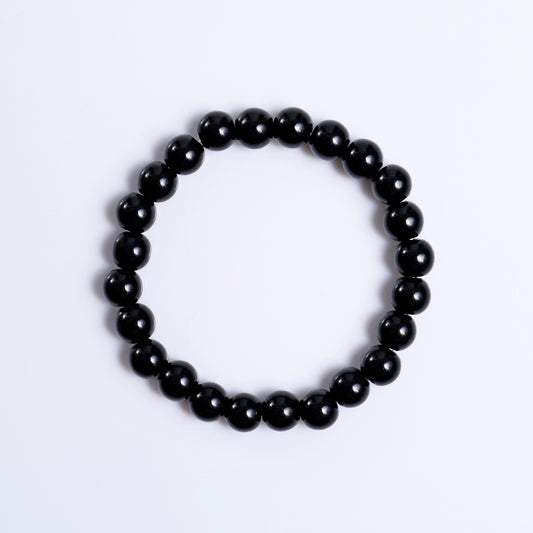 Natural Black Obsidian Beads Bracelet,Healing Energy Bracelet,Handcrafted Gift