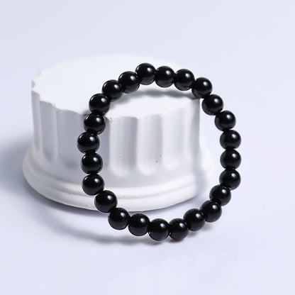 Natural Black Obsidian Beads Bracelet,Healing Energy Bracelet,Handcrafted Gift