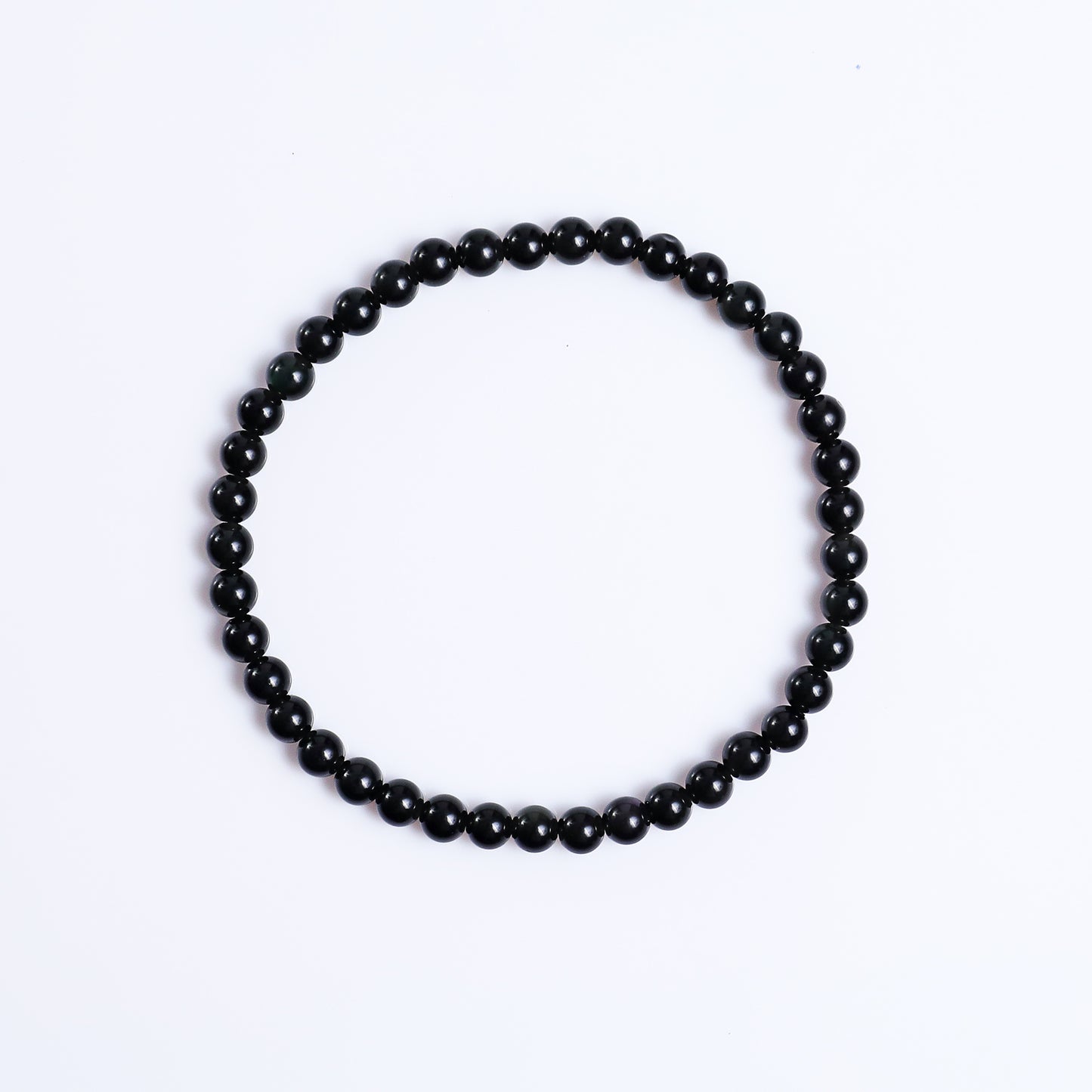 Natural Black Obsidian Beads Bracelet,Healing Energy Bracelet,Handcrafted Gift