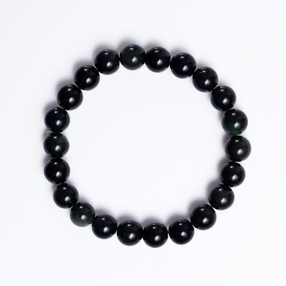 Natural Black Onyx Beads Bracelet,Healing Energy Bracelet,Handcrafted Gift