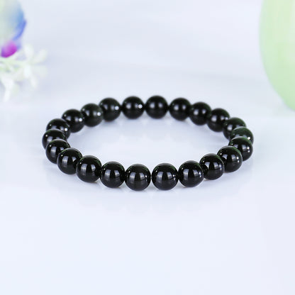 Natural Black Onyx Beads Bracelet,Healing Energy Bracelet,Handcrafted Gift